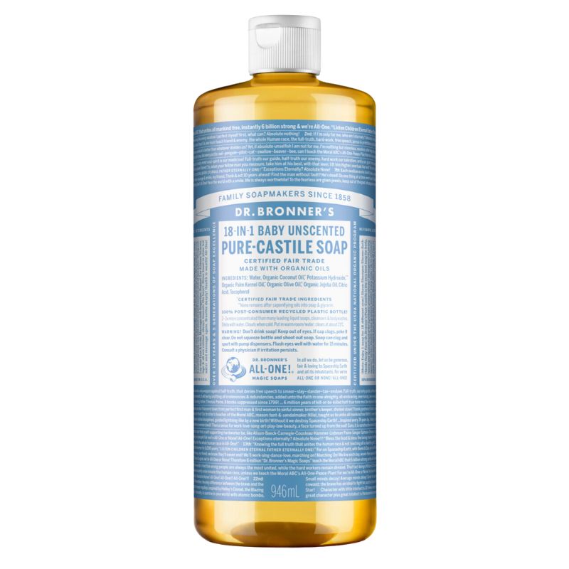 Dr Bronner's Pure-Castile Liquid Soap Baby Unscented