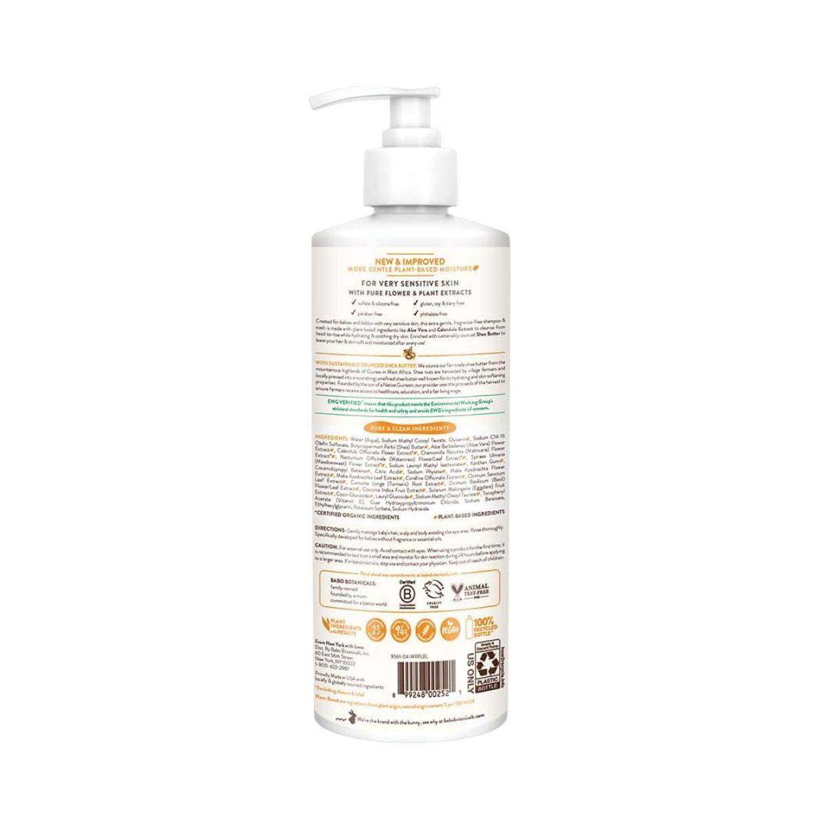 Sensitive Baby Fragrance Free Shampoo & Wash
