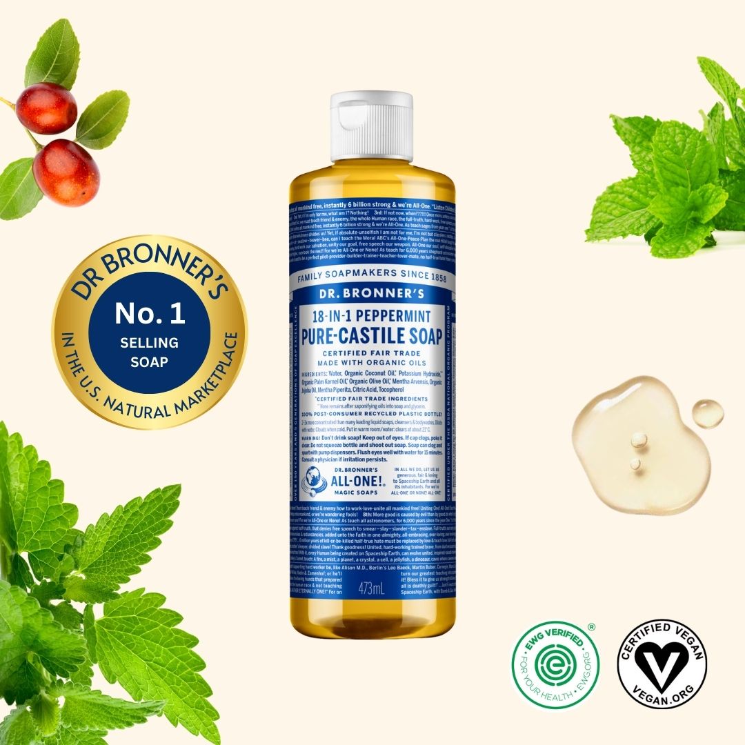 Dr Bronner's Castile Soap in Peppermint