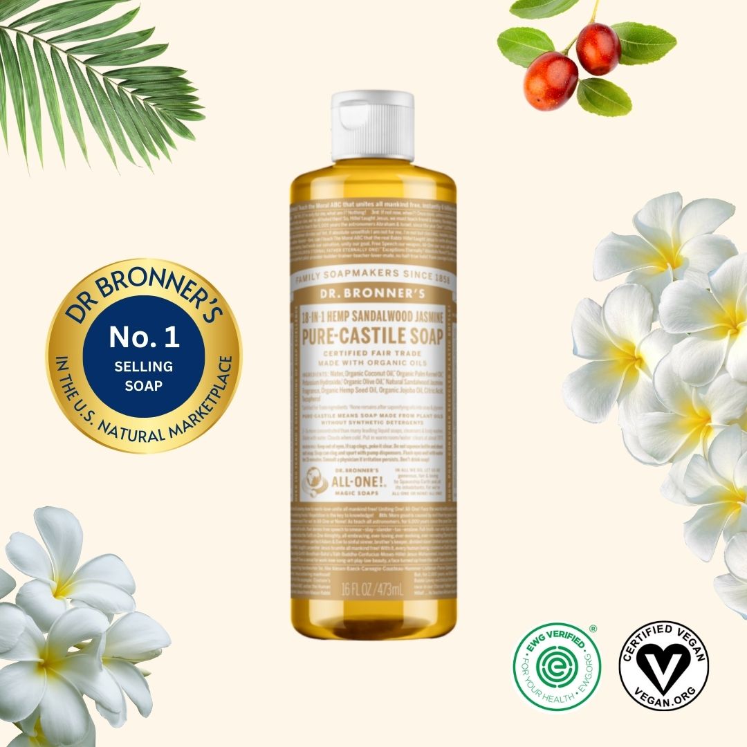 Dr Bronner's Castile Soap in Sandalwood Jasmine