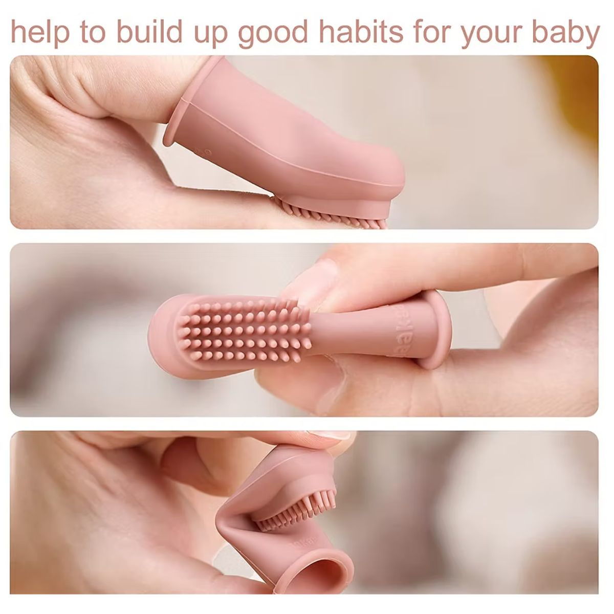 Textured Silicone Finger Toothbrush