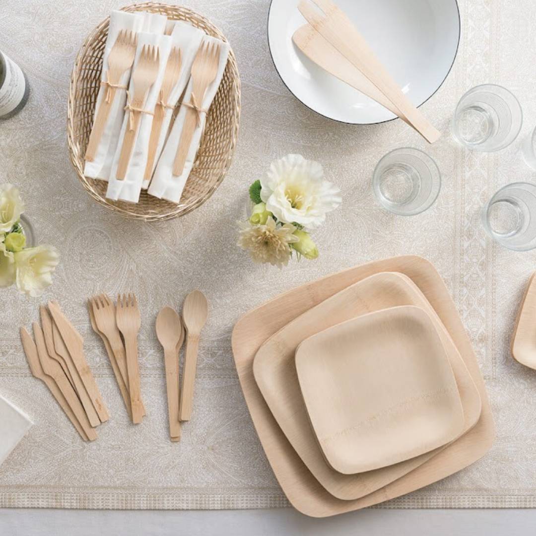 Disposable Bamboo Square Plates