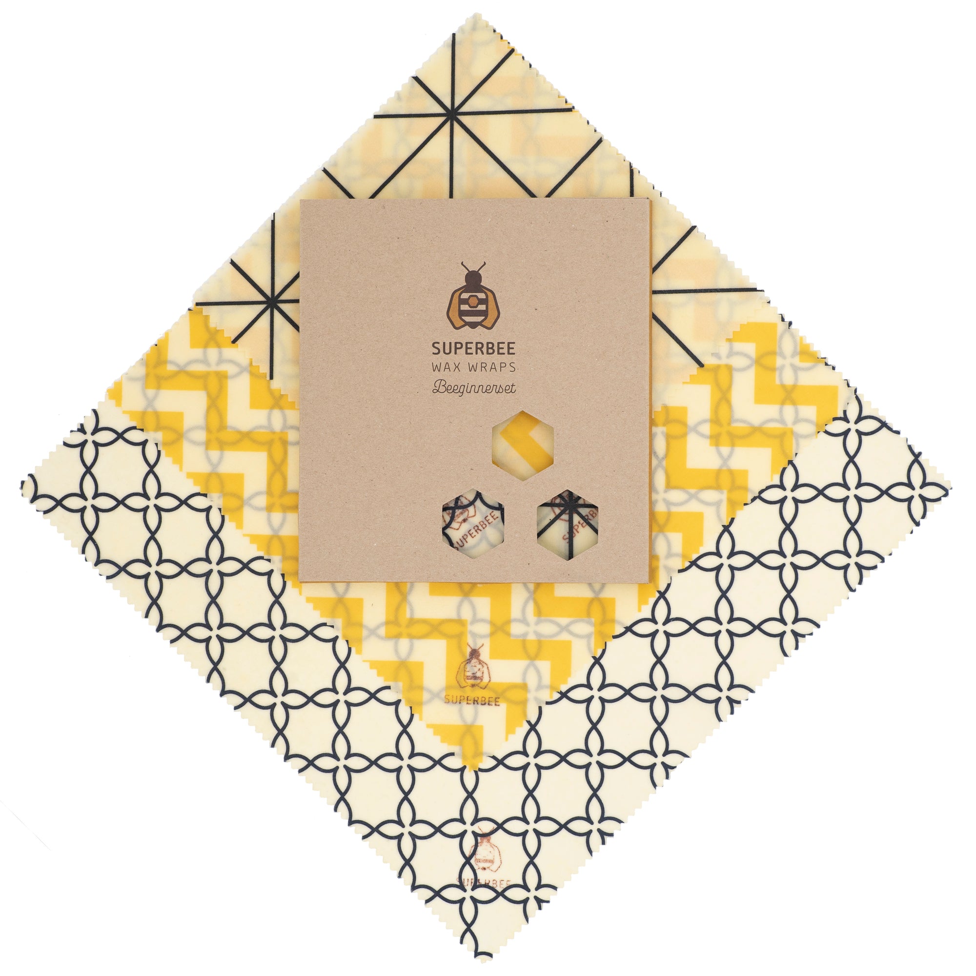 Beeswax Wraps “Beeginner” Set of 3 Sizes