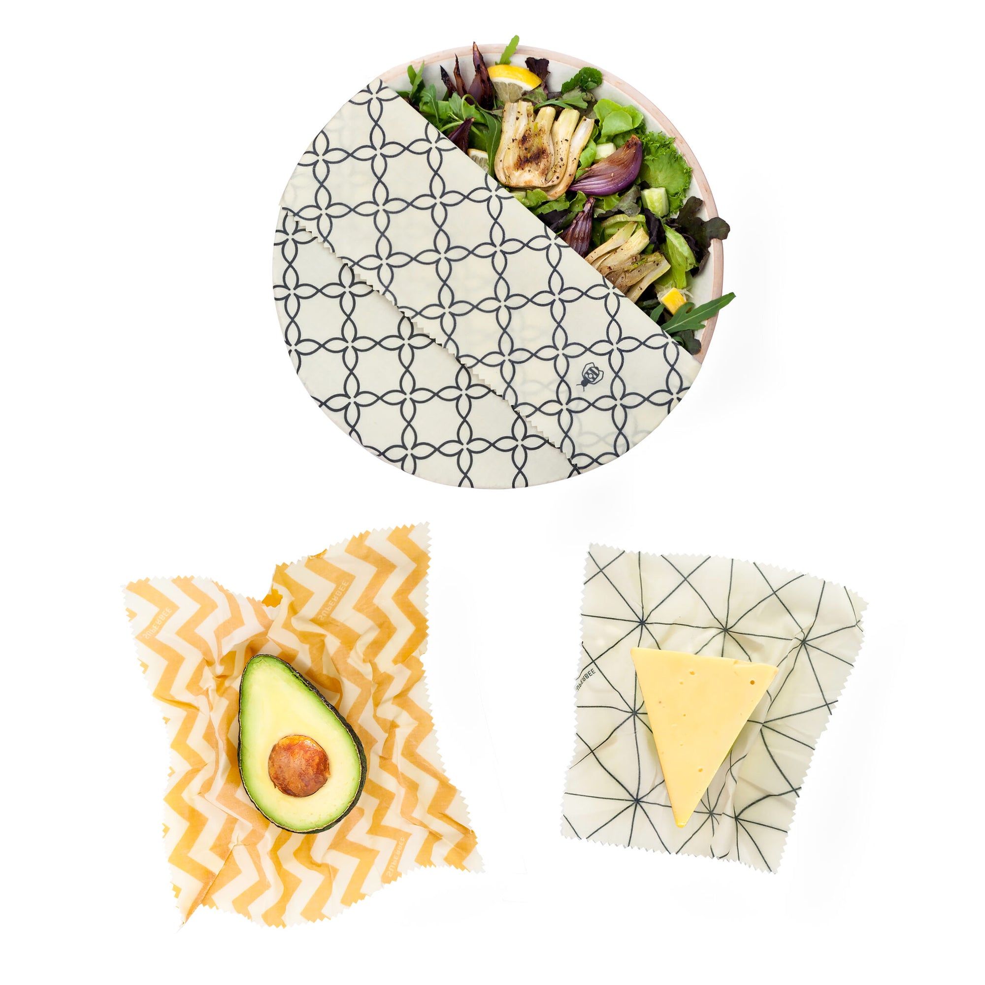 Beeswax Wraps “Beeginner” Set of 3 Sizes