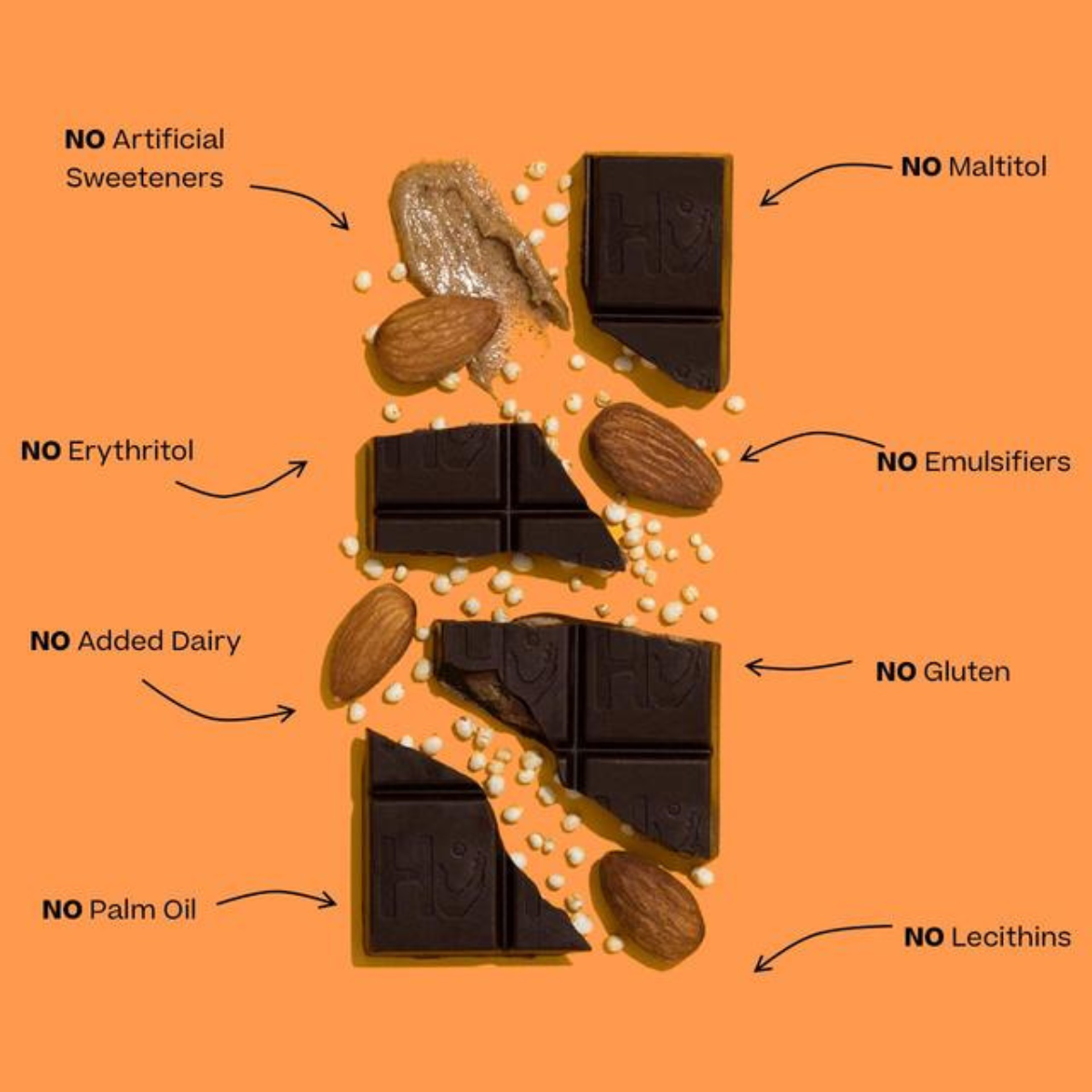 Organic Dark Chocolate Bar - Almond Butter + Puffed Quinoa
