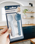 Sweetie Spoons™ - Silicone Baby Fork + Spoon Set