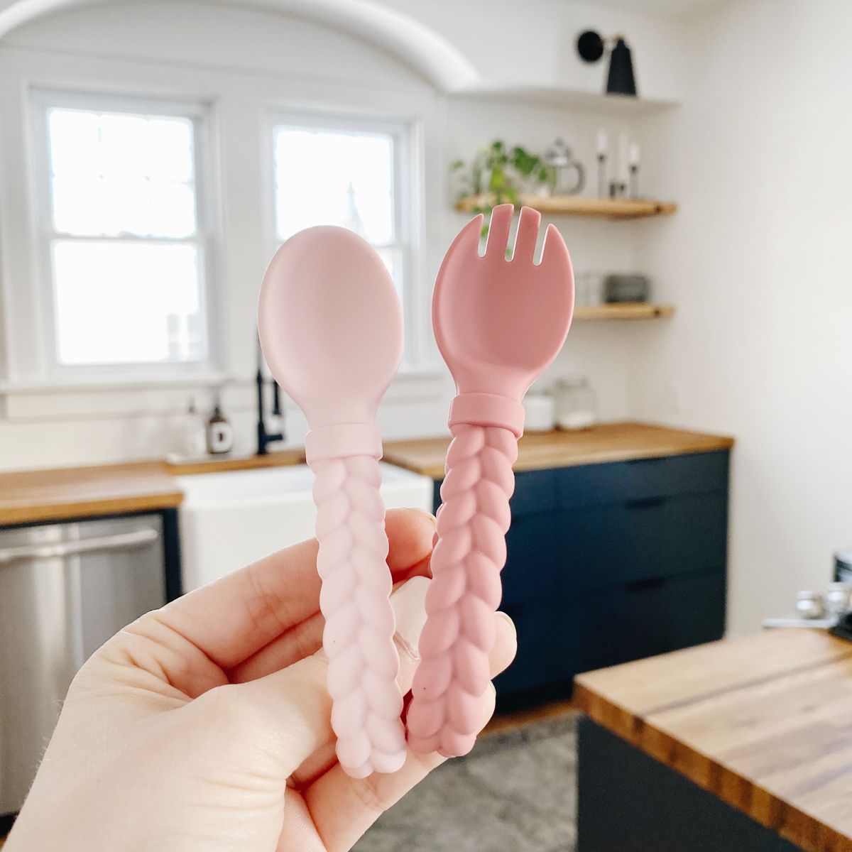 Sweetie Spoons™ - Silicone Baby Fork + Spoon Set