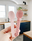 Sweetie Spoons™ - Silicone Baby Fork + Spoon Set