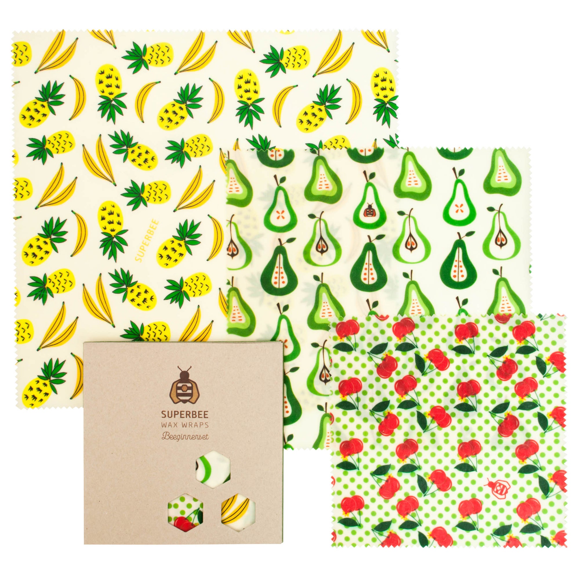 Beeswax Wraps “Beeginner” Set of 3 Sizes