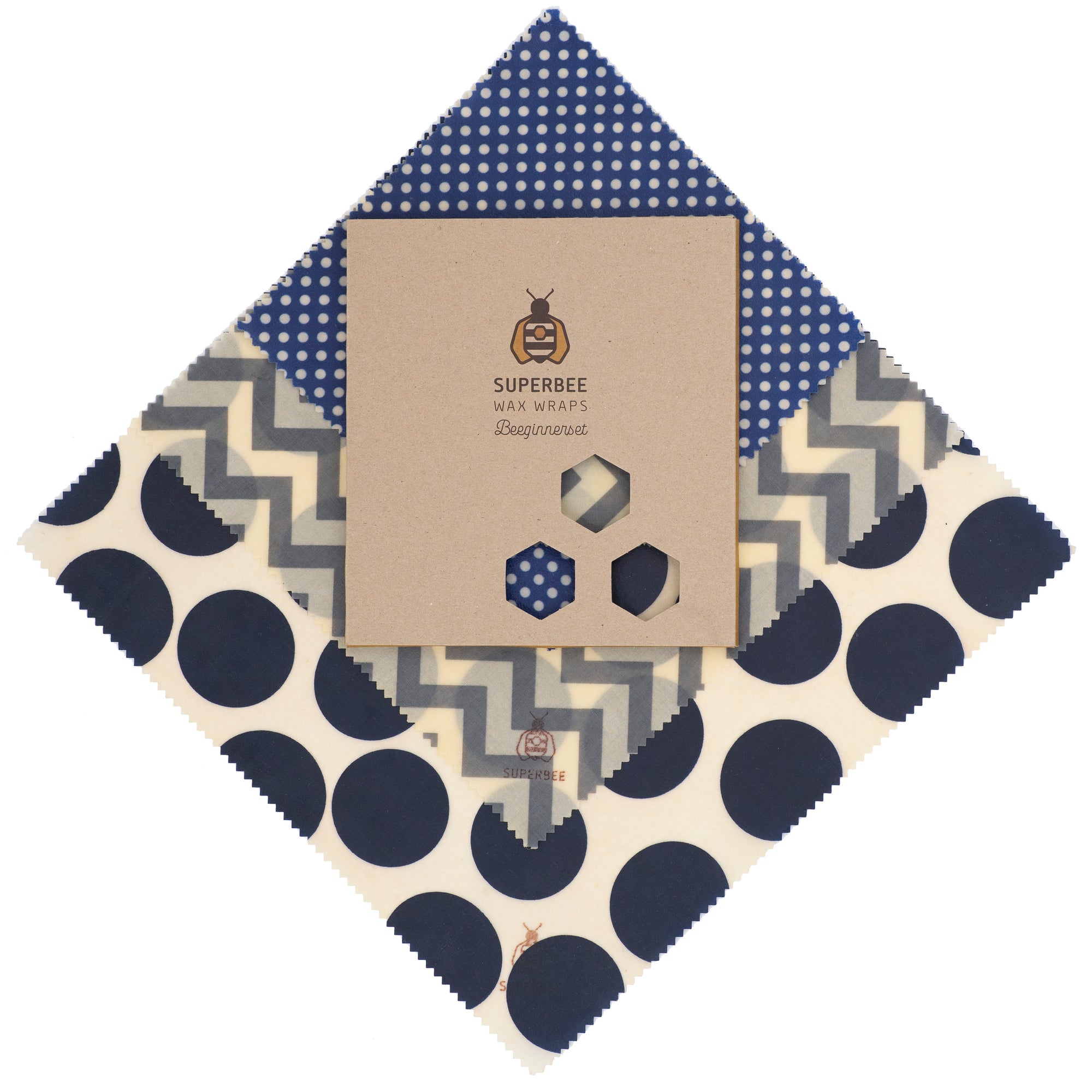 Beeswax Wraps “Beeginner” Set of 3 Sizes