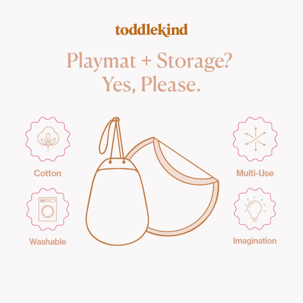 Toddlekind | 2-in-1 Playmat & Toy Bag Playsack - Desert City – Raw