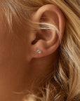 Bezel Earring 4 mm