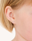 Bezel Earring 4 mm