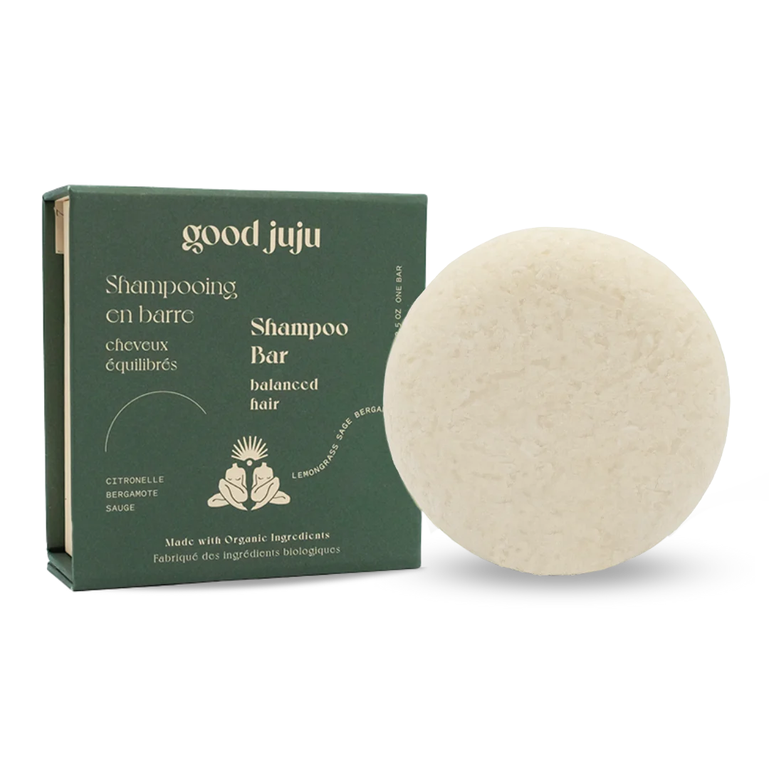 Good Juju Normal Balanced Hair Shampoo Bar with Packaging